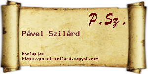 Pável Szilárd névjegykártya